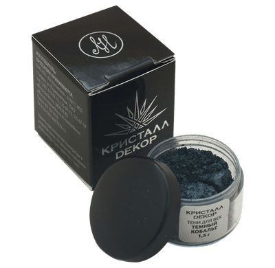 Тени для век "Тёмный кобальт", Кристалл Декор, 1,5 гр