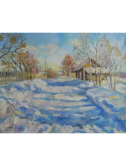 Пейзаж Зимний день Круглова Ирина