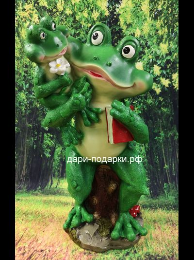 Лягушка с лягушонком 40*17см   1,2кг   полистоун Россия  2275//012815