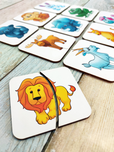 Картинки-половинки ЛАЙТ "Зверушки"