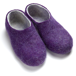 Войлочные тапочки женские фиолетовые