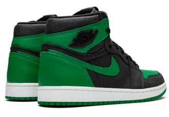 Nike Air Jordan Retro 1 Mid High (черные с зеленым)