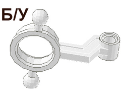 ! Б/У - Technic, Steering Arm Large with Wheel Hub Holder - Pin Connection, White (6540a) - Б/У