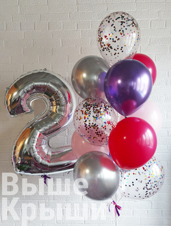 Сет "Ежевика" (12 шаров + 1 цифра)