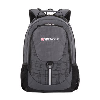 Рюкзак WENGER, серый/чёрный со светоотражателями 600D