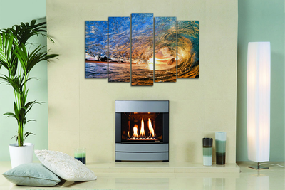 Модульная картина "Яркие волны"