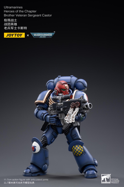 Ультрамарин сержант-интерцессор Кастор (Warhammer 40k) - КОЛЛЕКЦИОННАЯ ФИГУРКА 1/18 scale Sergeant Castor (JT2474) - JOYTOY