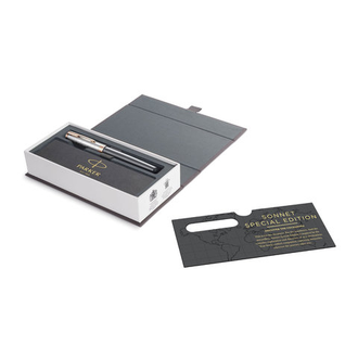 Ручка перьевая PARKER "Sonnet Explore PGT", корпус темно-серый, детали розовое золото, черная, 2054826