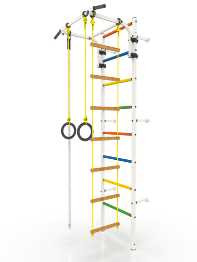 ДСК-12.с "Атлет-2ц", цветные ступеньки ПВХ, белого цвета, вид сбоку
