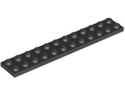 Plate 2 x 12, Black (2445 / 244526)