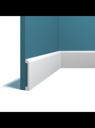 Плинтус напольный Перфект Plus P142, из дюрополимера, влагостойкий, под покраску, 2 метра