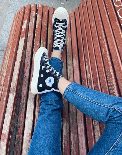 Кеды Converse Comme Des Garcons в горошек 157250c фото