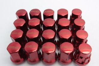Комплект гаек Rays конус 12*1,5 красный HEX 17