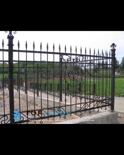 Крепкий кованый забор KZ1505