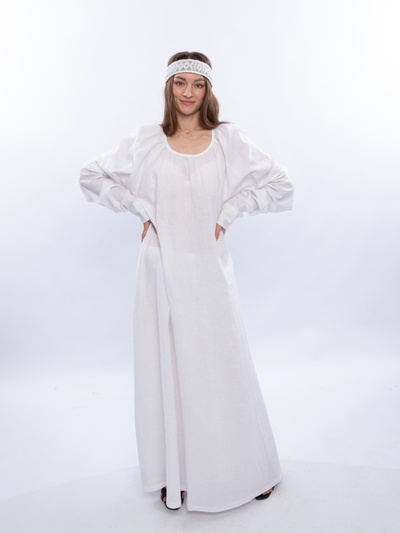 Длиннополое платье "Млечный Путь" из конопли