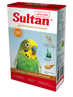 Sultan для волнистых попугаев "Трапеза с орехами и морской капустой" 0,5 кг