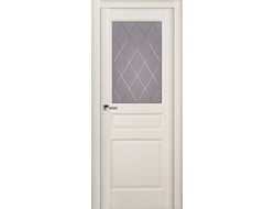 Дверь со стеклом Валенсия эмаль слоновая кость