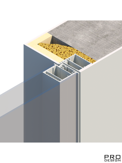 Комплект скрытой двери Pro Design Glass Crystal Graphite 2400 мм