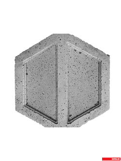 ЭЛЕМЕНТ "NUTS", цв.Серый Brut (240х210х13мм), 23шт=1м2. 18кг/м2