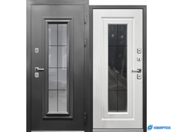 Дверь входная металлическая с терморазрывом ТЕРМО 4 Букле графит купить в Челябинске | КВИРТЕК