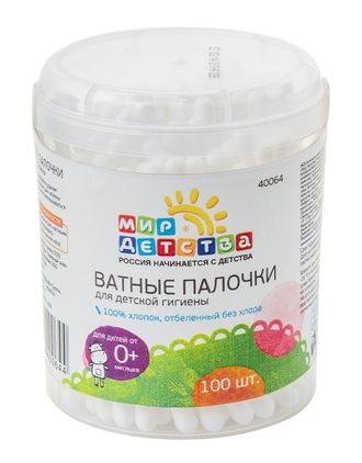 Мир детства палочки ватные 100 шт 40064