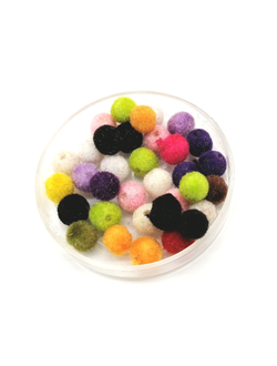 Бусины пластиковые фигурные, 6 мм велюровый микс