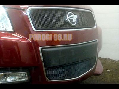 Защита радиатора Ravon Nexia R3 2016- black верх