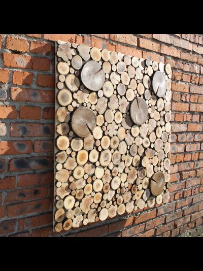панель из спилов разного диаметра