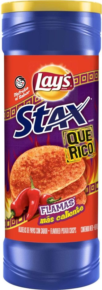 Чипсы Lays Stax Flamas в тубе 155,9гр (11 шт)