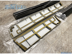 Молдинги Toyota Land Cruiser 200 12-15 широкие черные