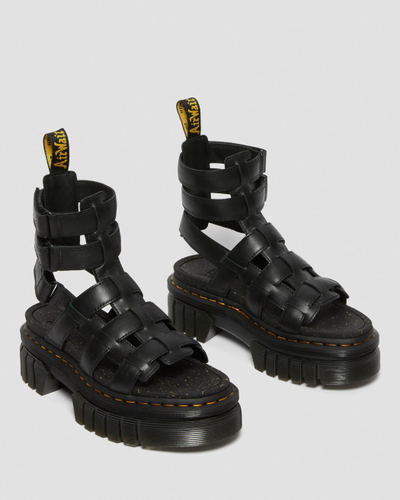 САНДАЛИИ DR. MARTENS RICKI LUX LEATHER PLATFORM GLADIATOR
