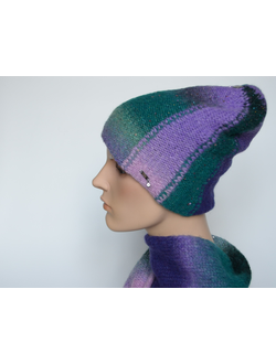 Лиловая вязаная шапка Визио Италия