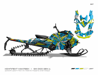 Наклейки на снегоход GEN4 SKI DOO Summit 2017 - 2021 №887