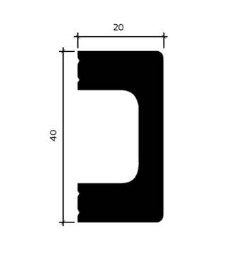 Молдинг U.6.51.411 - 40*20*2000 мм