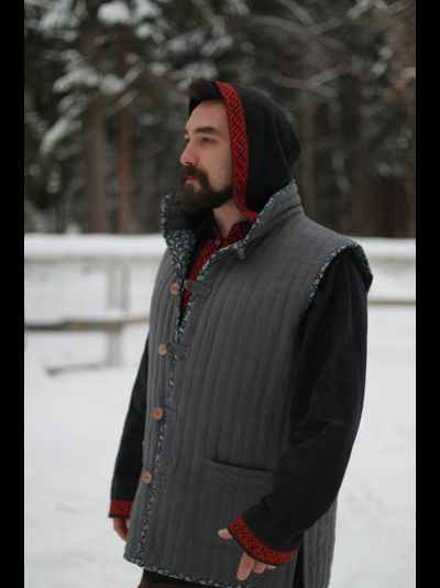 Стёганый мужской жилет &quot;Родное тепло&quot;