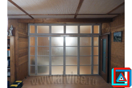 ФОТО 22 - Перегородка "гармошка" из 6-ти створок с фрамугой