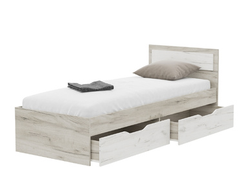 Спальня ГАРМОНИЯ - КР 608 Кровать 900 Дуб Крафт Серый/Дуб Крафт Белый