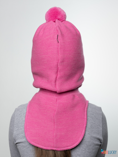 Шапка-шлем 21101-12 подклад 100% полиэстер, ярко-розовый 54-56
