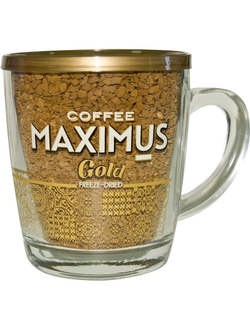 Кофе сублимированный в стеклянной кружке Gold ТМ Maximus 70г