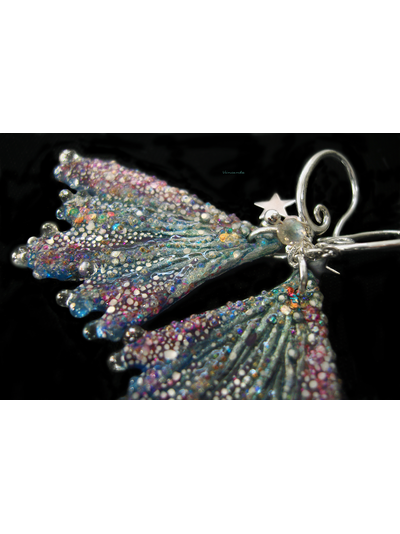Коллекционные серьги "Крылышки весенней Лелефеи", лабрадоры и звёздочки