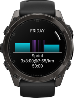 Часы Garmin Fenix 8 -51mm Sapphire Titan DLC 010-02905-63