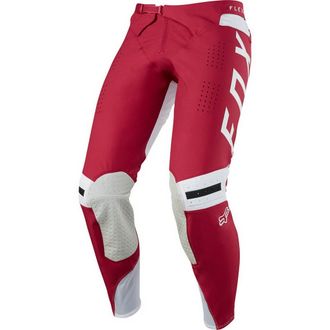 Штаны FOX кроссовые Flexair Preest Pant Dark Red, цвет Красный/Белый фото