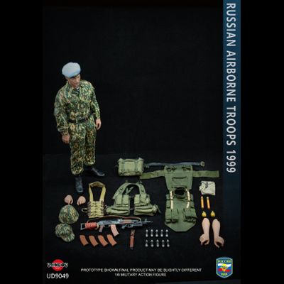 Российский десантник ВДВ в Югославии 1999 г - Коллекционная ФИГУРА 1/6 Russian Airborne Troops 1999 (UD9049) - UJINDOU