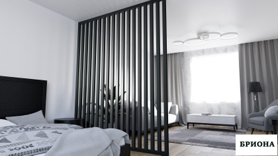 Интерьерная перегородка 40х60 мм. (графит)