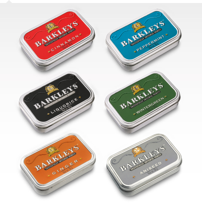 Освежающие леденцы Barkleys Ginger Orange (с имбирем и апельсином) в железной упаковке