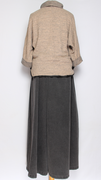 ДЖЕМПЕР БОХО "КИМОНО" однотонный хаки, горчичный, серый, бл.роза, фиолетовый до р.50