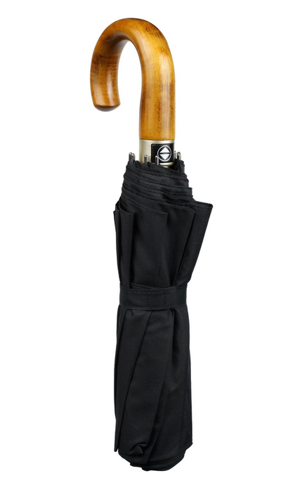 Зонт мужской складной автоматический Sponsa, ручка крючок деревянная, большой купол (125см) + ПОДАРОК