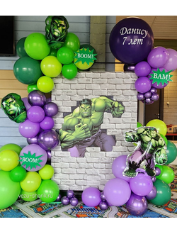 Фотозона из шаров, супер герои (ф)