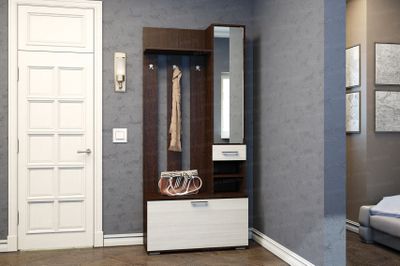 НИКА ВЗ910 Вешалка с зеркалом Дуб Венге-Сосна Лоредо