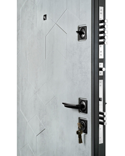 ЙОШКАР-ОЛА. АНТАРЕС. СТАЛЬ 2 мм. МАНЧЕСТЕР (ТРЕХКОНТУРНАЯ). БЕТОН СВЕТЛЫЙ/ БЕЛЫЙ МАТОВЫЙ с ЧЕРНЫМ МОЛДИНГОМ. ПОВЫШЕННАЯ ТЕПЛО- И ЗВУКОИЗОЛЯЦИЯ.